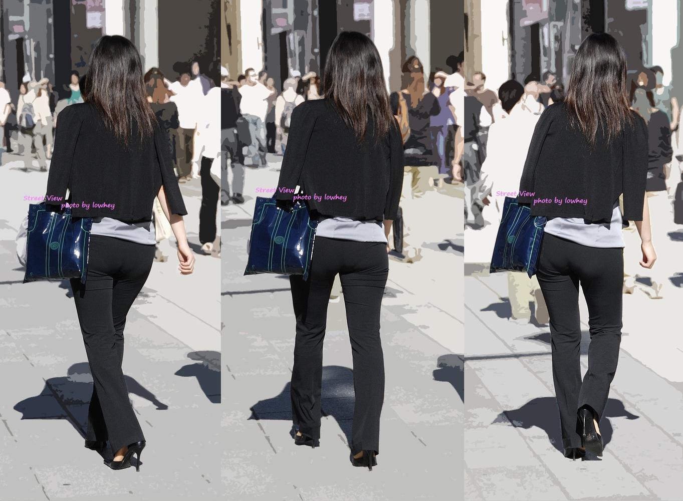 黒パンツ_ヒップライン_街撮り_盗撮_エロ画像09