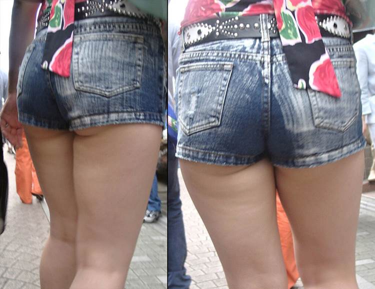 デニムホットパンツ_太もも_街撮り盗撮20