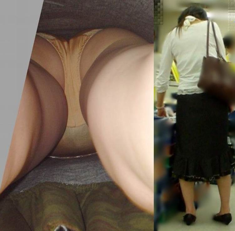 人妻_逆さ撮り_生足_盗撮画像02