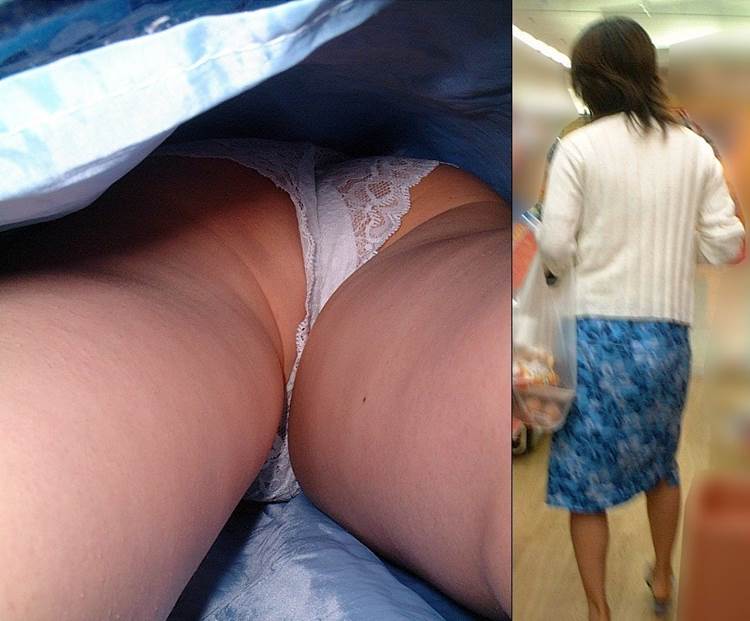 人妻_逆さ撮り_生足_盗撮画像18