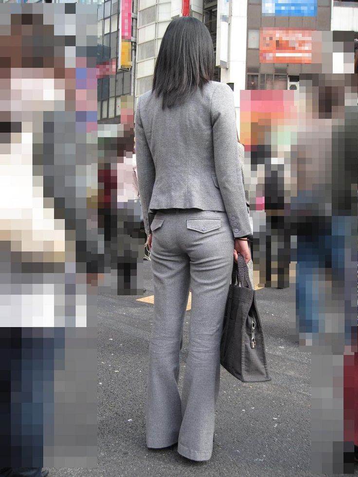 OL_グレーパンツ_小尻_街撮り_エロ画像19