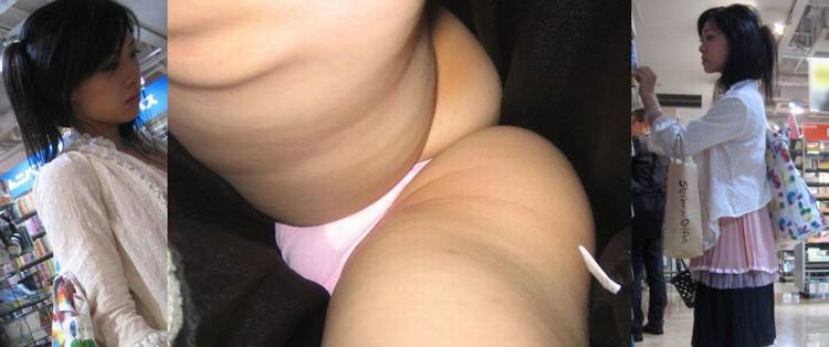 素人_Tバック_逆さ撮り_盗撮_エロ画像06