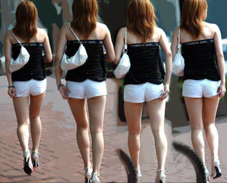 白ホットパンツ_街撮り_盗撮_エロ画像06