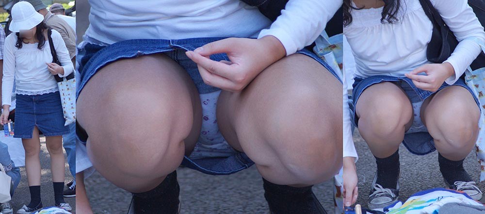 素人_デニムスカート_パンチラ_盗撮_エロ画像14