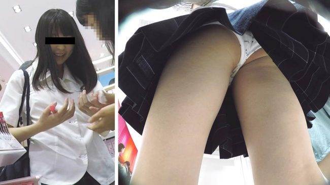 JK_パンツ食い込み_逆さ撮り_盗撮_エロ画像11