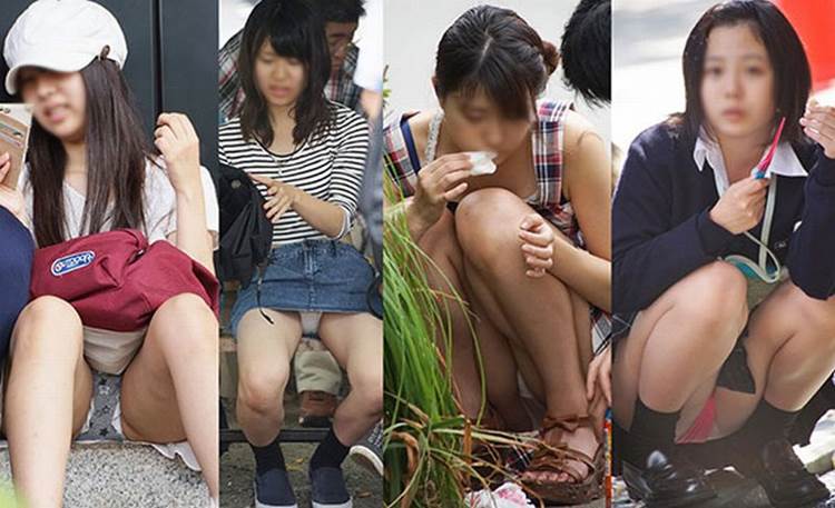 座りパンチラ_盗撮_街撮り_エロ画像18