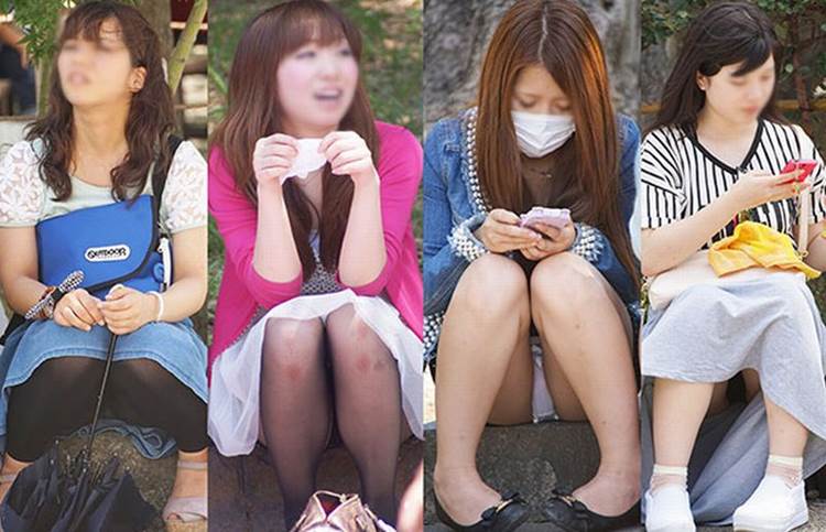 座りパンチラ_盗撮_街撮り_エロ画像20
