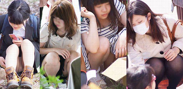 座りパンチラ_盗撮_街撮り_エロ画像15