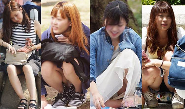 座りパンチラ_盗撮_街撮り_エロ画像19