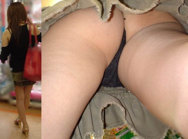 素人_Tバック_逆さ撮り_盗撮_エロ画像20