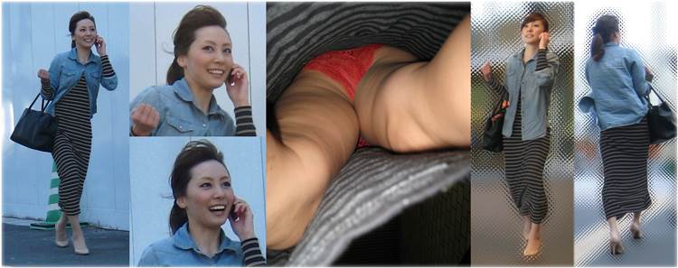 素人_赤パンティ_逆さ撮り_盗撮_エロ画像12