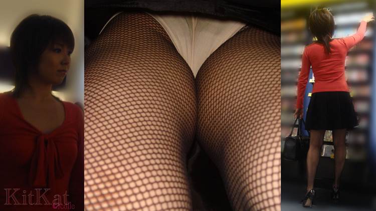 素人_網タイツ_逆さ撮り_盗撮_エロ画像04