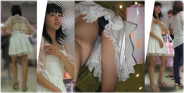 黒サテン_逆さ撮り_盗撮_エロ画像06