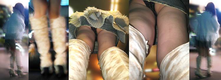 黒サテン_逆さ撮り_盗撮_エロ画像10