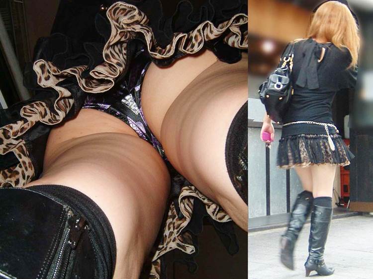 黒サテン_逆さ撮り_盗撮_エロ画像19